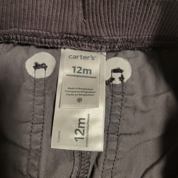 Carter's Drawstring Pants Size 12 Months Gray - Picture 3 of 3